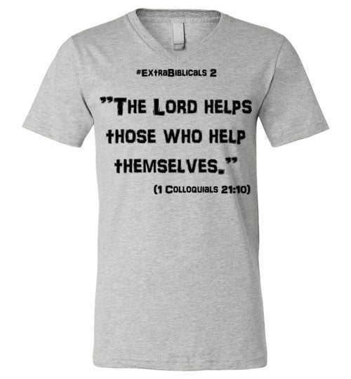 [#ExtraBiblicals 2] "God helps those who help themselves."  (blk lettering)